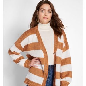 ModCloth striped commitment cardigan